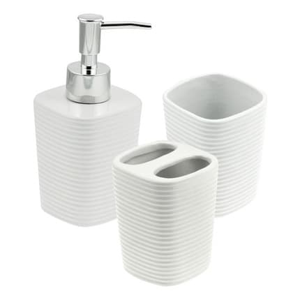 Conjunto de Ceramica Para Banheiro 3 Peças Dispenser Sabonete  5464