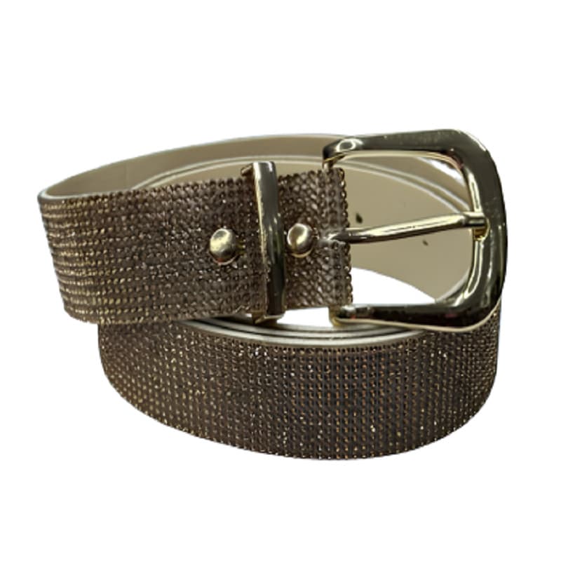 Cinto Strass Dourado Feminino Moda Brilho 3cm ZX-N178A