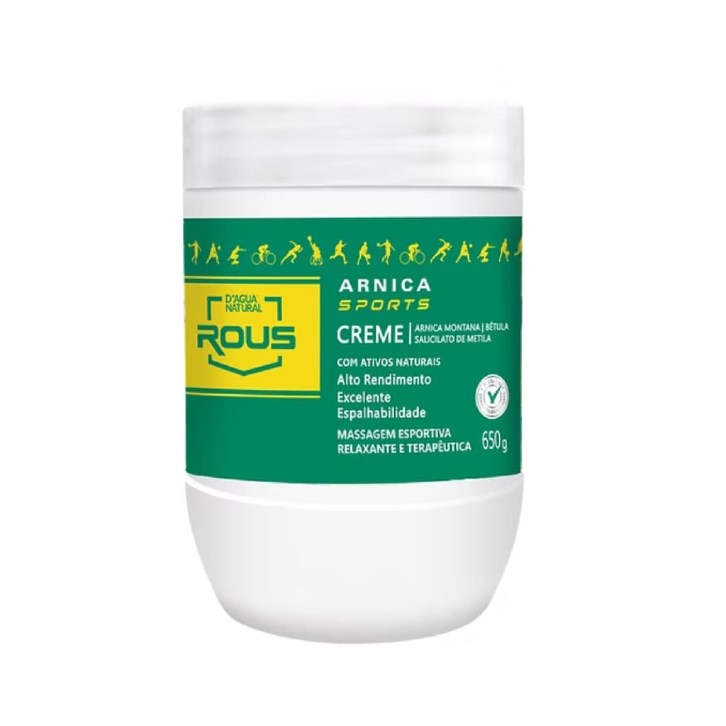 Creme Para Massagem Arnica Sports Rous 650g Dagua Natural