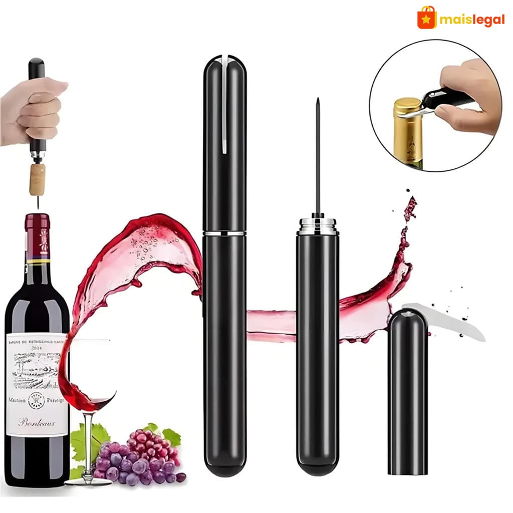 Kit Completo com Bomba de Ar: 5 Funções para Amantes de Vinho