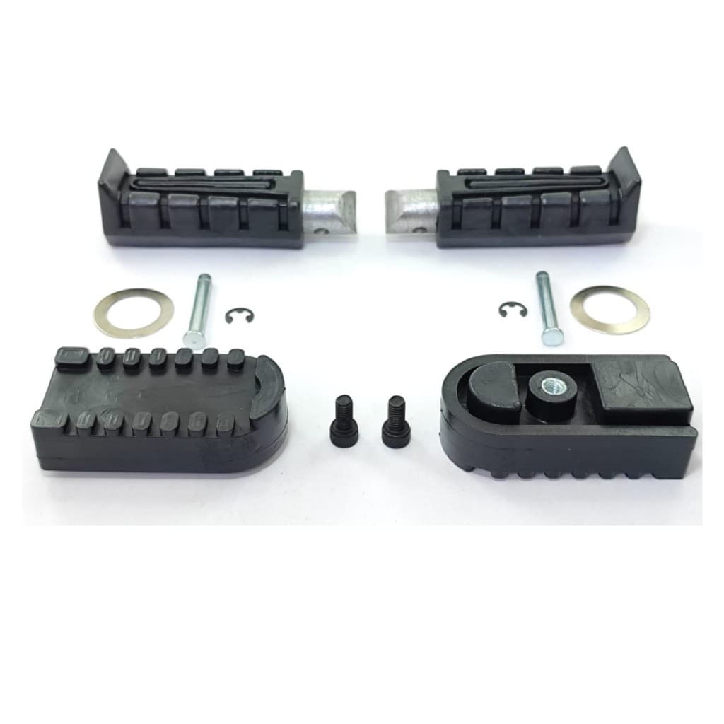 Borrachas Estribo com parafusos + Pedaleiras Traseiras Lander 250 Tenere 250 Xtz 125