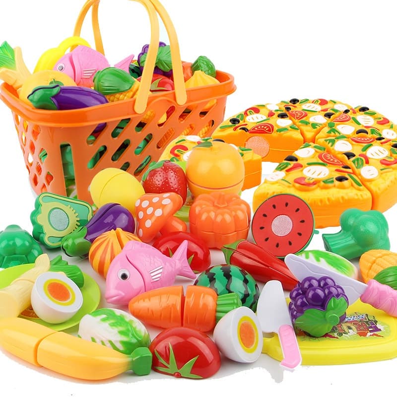 Legumes Picados Frutas Doces Vegetais Brinquedo De Madeira Crianças role play