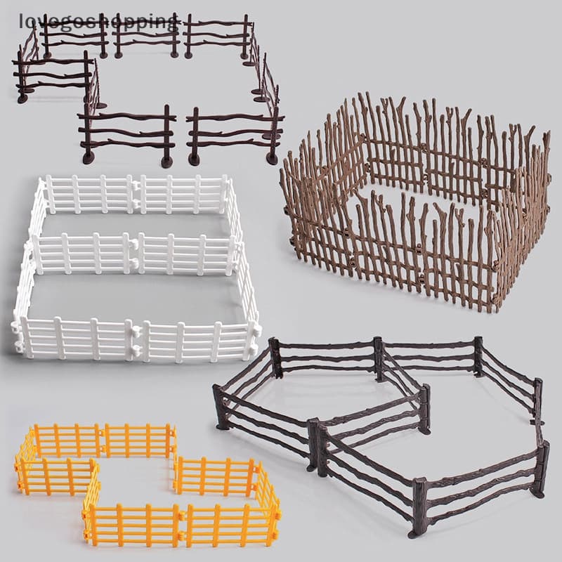 [lovego] 10 Pc/Set Cerca Decoração Modelo Simulação Fazenda Ranch DIY Mesa De Areia Acessórios Trompete Estático Criança