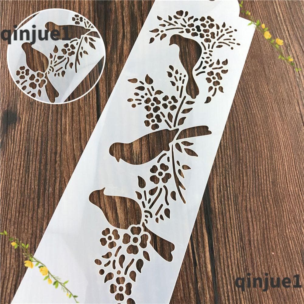 QINJUE Bolo Montagem Paredes Decoração Suprimentos Educativos Scrapbooking Arte Pintura Estênceis