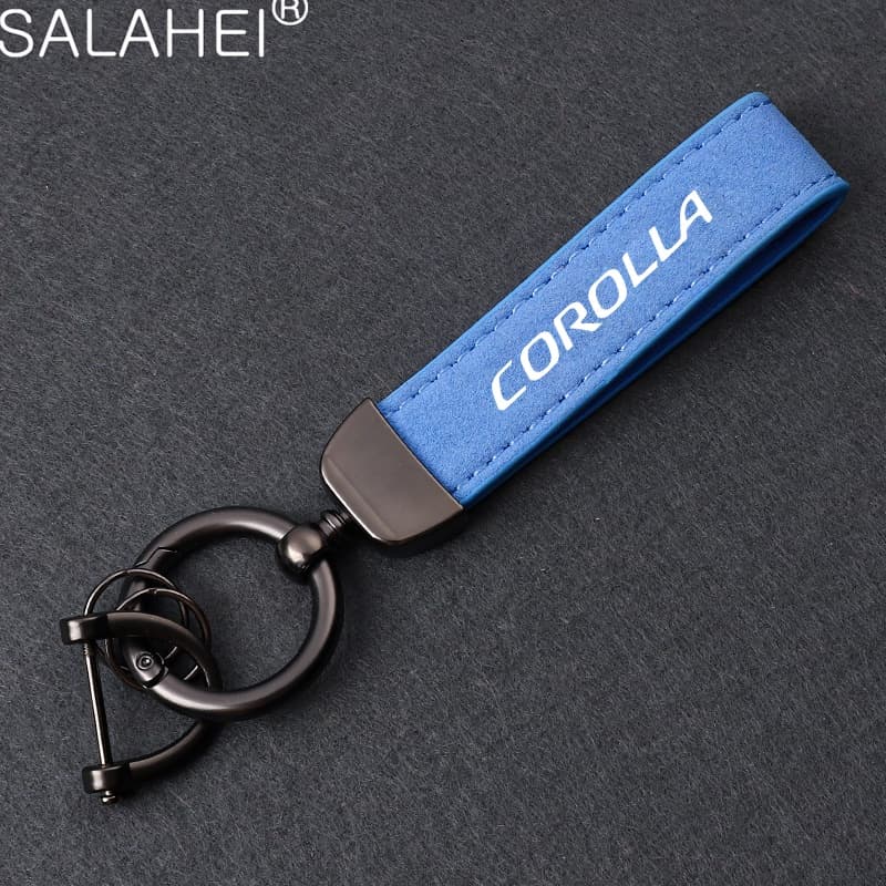 Chaveiro Para Carro De Peles De Ferradura Fivela Jóias Presentes Chaves Correntes Lanyard Car Styling Toyota Corolla
