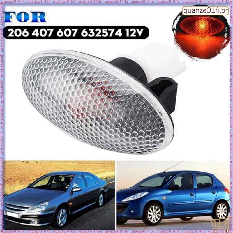 [D K Z C] Para Peugeot 206 407 607 Indicador Luminoso Repetidor De Sinalizador Lateral 632574