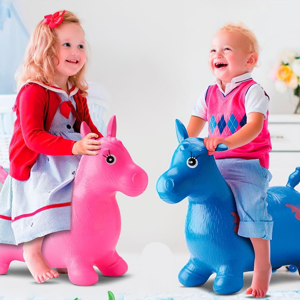 Cavalinho Upa Upa Pula Pula Musical Inflavel Brinquedo De Borracha Infantil Educativo Para Criancas - Bee Toys