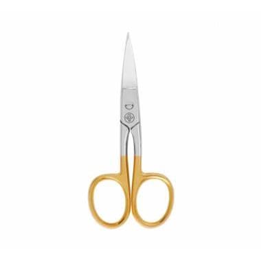Tesoura Tesourinha para Unhas Curva Fina Cabo Dourado Profissional 103
