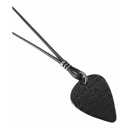 Colar Cordão Masculino Com Pingente Palheta De Guitarra Exclusivo Premium