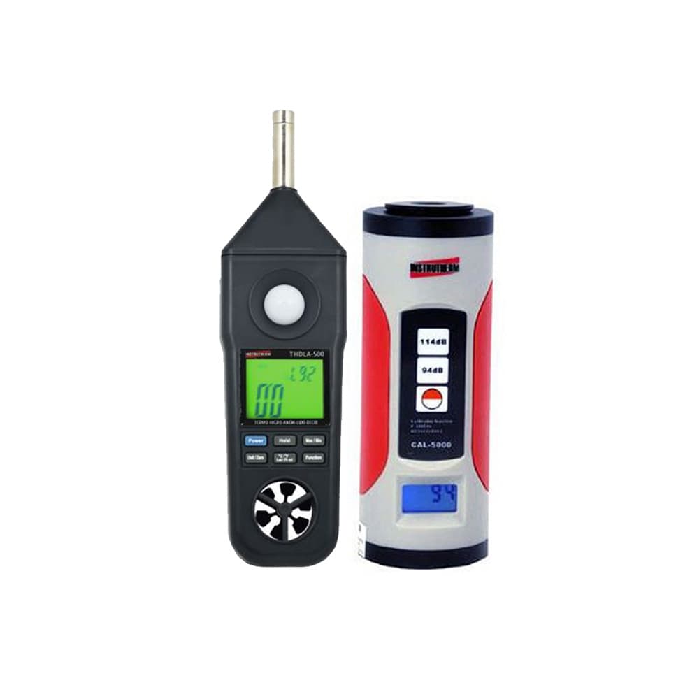 Kit Termo-higro Digital Anemômetro Sonômetro Termômetro Luxímetro Calibrador Acústico Decibelímetro