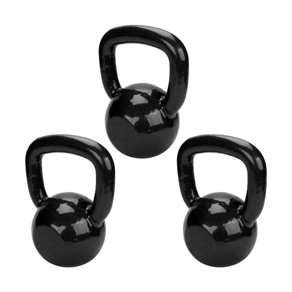 Kettlebell Emborrachado Treinamento Funcional Kit Com - 4, 6, 8 Kg