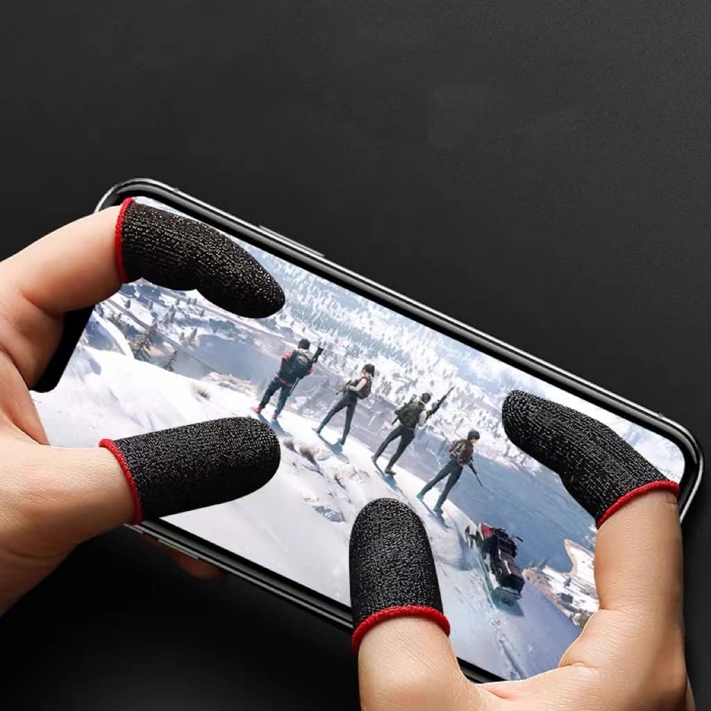 Par de Luva de Dedo Gamer Anti-suor Profissional para Jogos Mobile Celular PUBG WILD RIFT FREE FIRE LEAGUE OF LEGENDS MOBILE