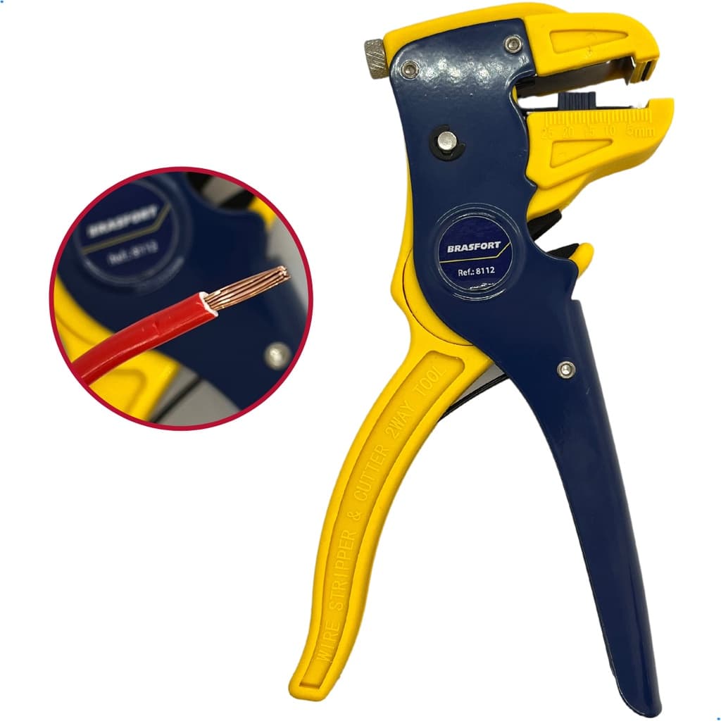 Alicate Decapador de Fios cortador de cabo 7 pol com ajuste de pressão Desencapador de fio 0,5 a 6mm