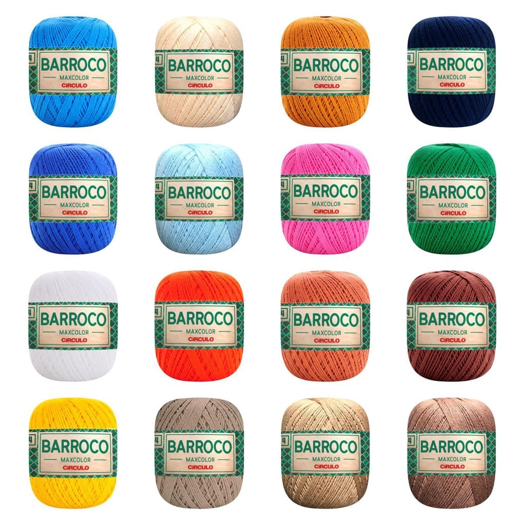 Barbante Barroco Maxcolor 4 Fios 200gr Linha Crochê Tricô Colorida
