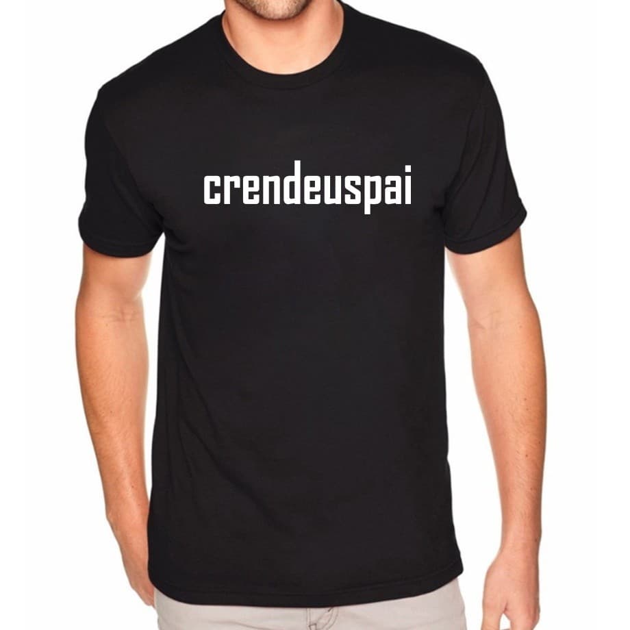 Camiseta Masculina Premium 100% Algodão Frase Mineira Crendeuspai Minas Envio Imediato
