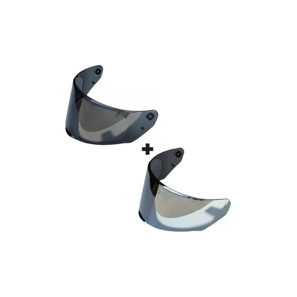 Viseira Capacete Ls2 FF353 Fumê Mais Viseira Cromada Poli