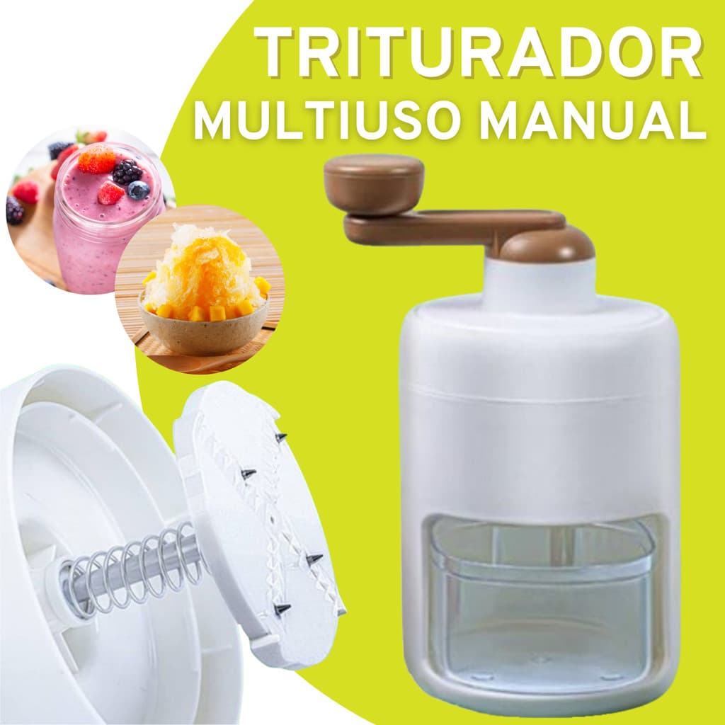 Triturador de Gelo moedor manual Com Manivela Multiuso para Drinks sucos festas verão