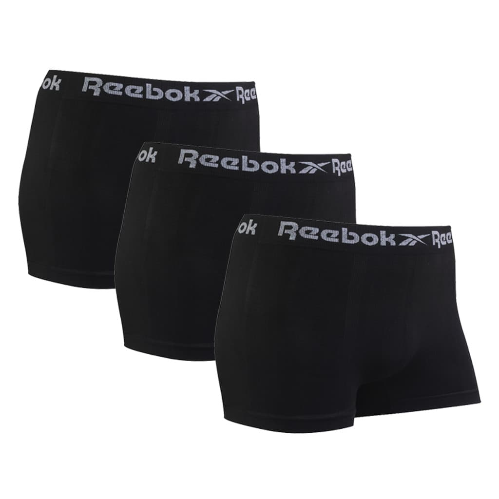 Kit 3 Cuecas Boxer Masculinas Reebok Original Microfibra Premium Sem Costura Confortáve