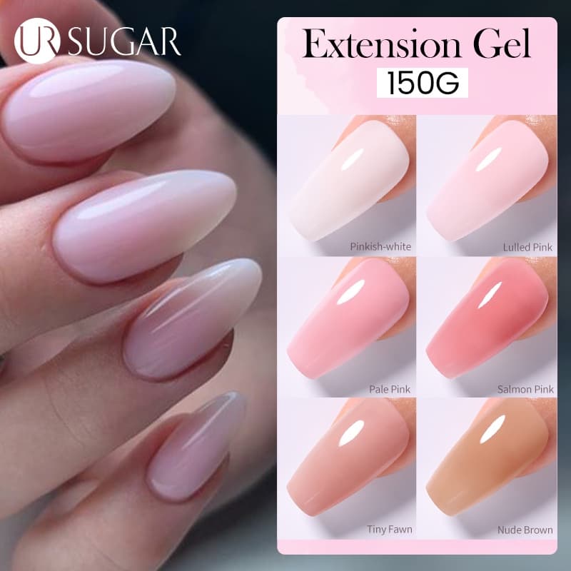 UR SUGAR 150g Gel De Extensão Unhas Nu Rosa Semi Permanente Embebido Em UV LED Verniz Manicure