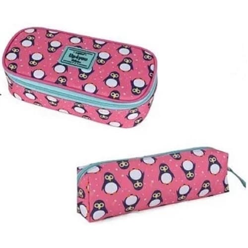 Kit 2 Estojos Pinguim - Up4you - Rosa / Azul- Et40173up - Et40174up