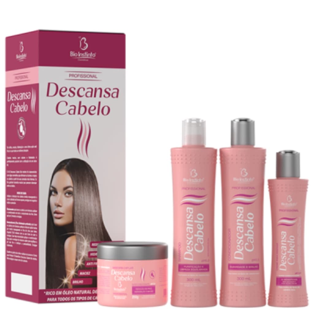kit Descansa cabelo bio instinto anti frizz