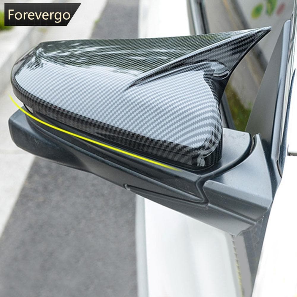 FOREVERGO 1Pair Fibra De Carbono Estilo Vista Traseira Capas De Espelho Lateral Para Honda Civic 10 2016-2020 ABS I3T6