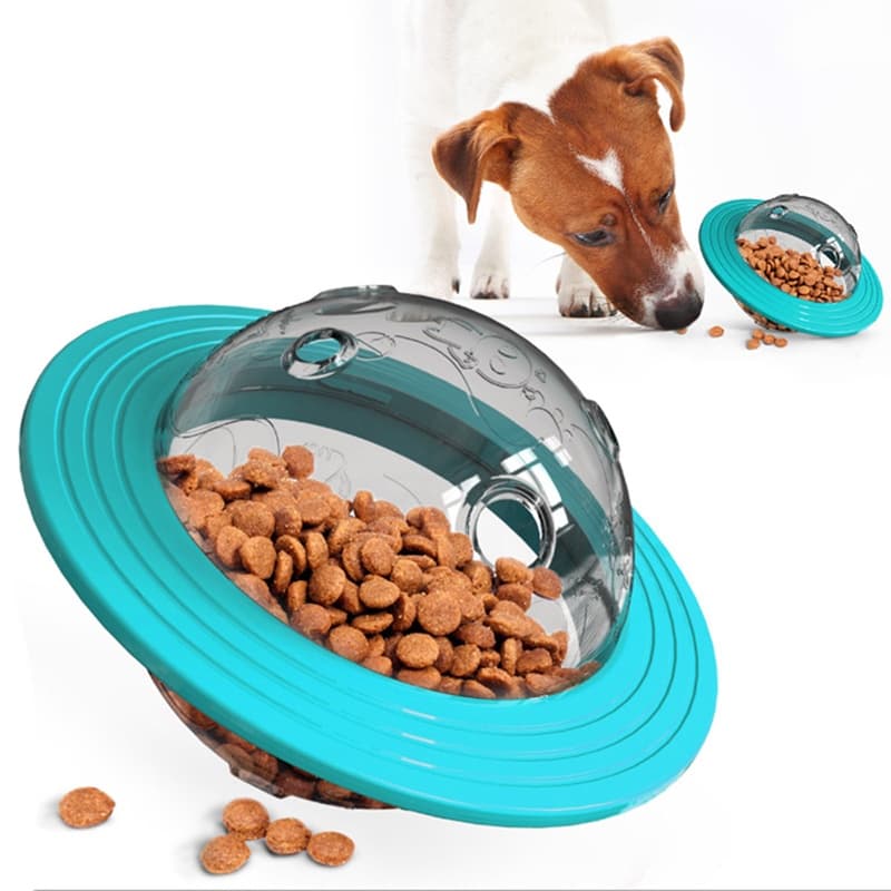 Cão planeta tratar brinquedo para pequenos cães grandes gato comida dispensando engraçado treinamento interativo brinque