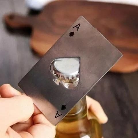 Abridor De Garrafa Formato Carta De Baralho de Espadas Poker Carta Baralho