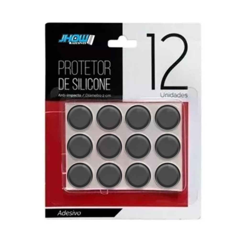 12 Gotas De Silicone Protetor Anti Impacto Redondo - Preto