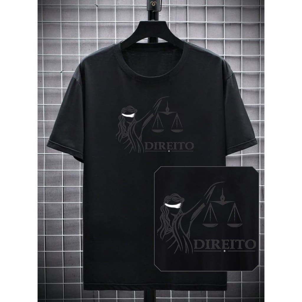 Camisa Camiseta Faculdade Direito Masculina Basica Blusa Streetwear 100% algodão todas