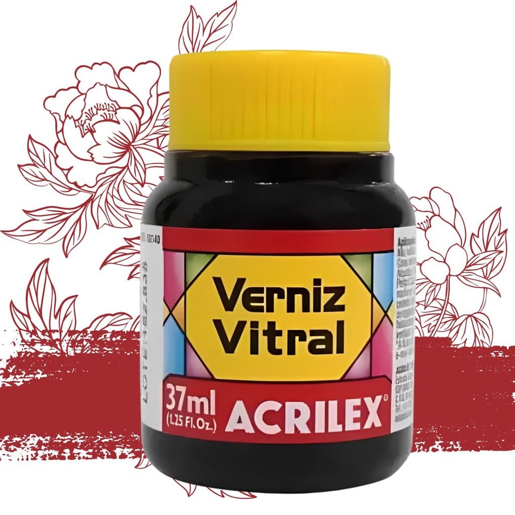 Verniz Vitral 37ml 507-vermelho Fogo