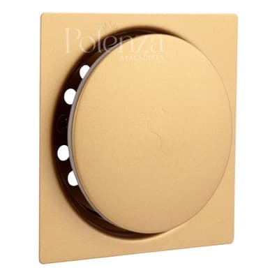 Ralo Click Inteligente 10x10 Inox Dourado Luxo Potenza