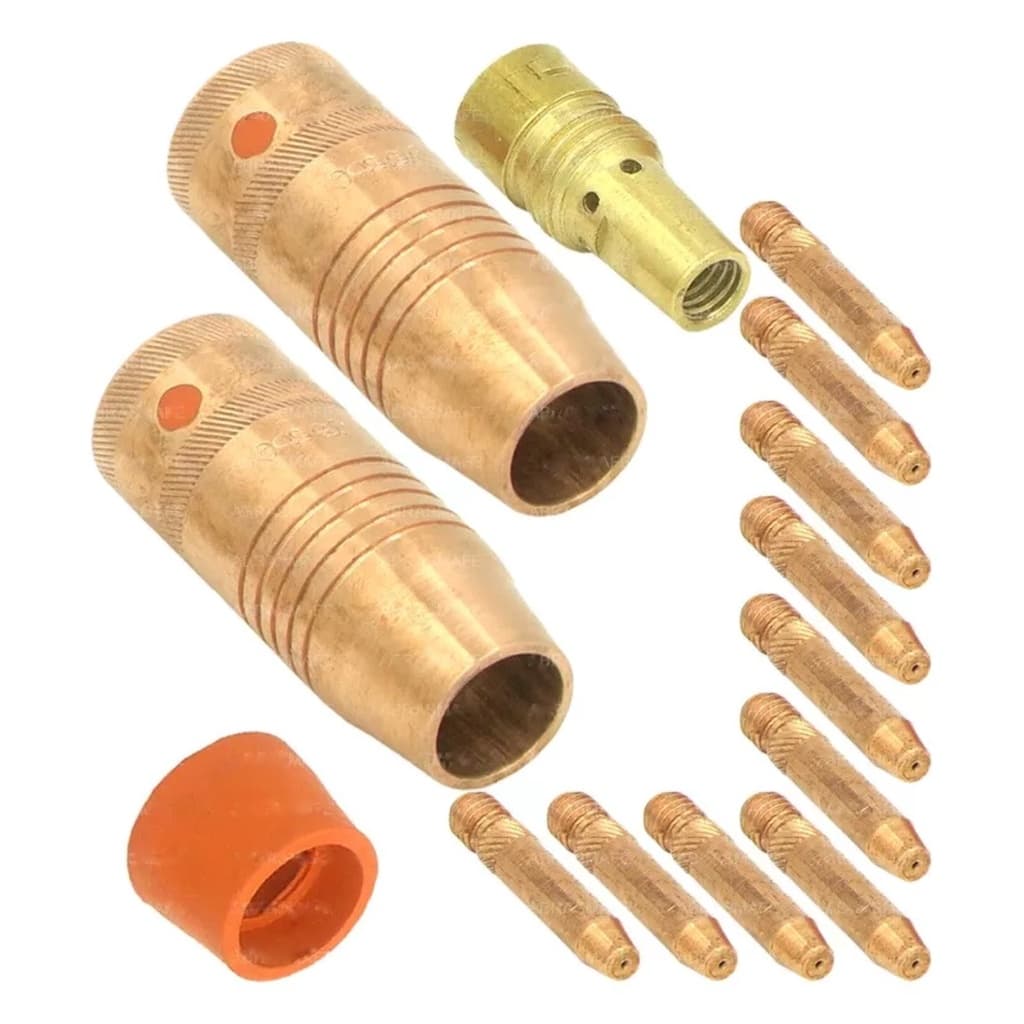 Kit Solda Mig Bico Contato 0.8mm Bocal Difusor Tme-206 14pçs