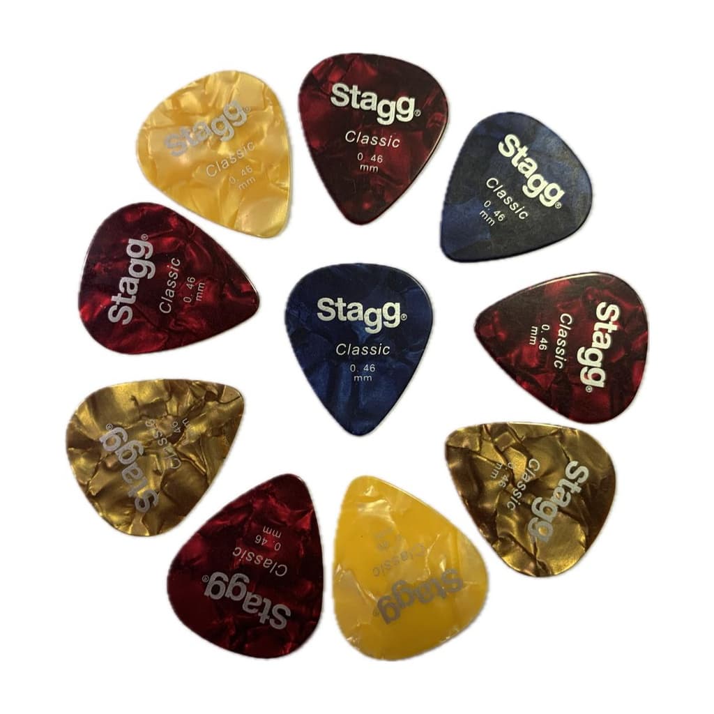 PALHETA VIOLAO GUITARRA STAGG 046mm KIT COM 10