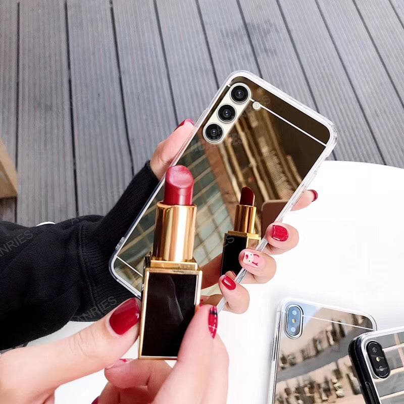 Prata Espelho Capa Samsung Galaxy S20 S21 S23 FE A54 A34 A14 5G Note 10 20 8 9 S10 Plus S10e Note 20 Ultra Note8 Note9