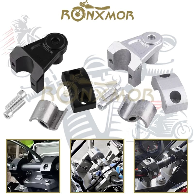 RONXMOR 2 Peças De Acessórios De Modificação De Motocicleta Guiador Código De Aumento Para Alça De 22 Mm/28 Modificado P