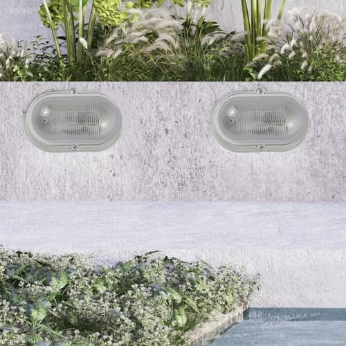 Arandela Luminária Tartaruga Sem Grade Oval E27 Branco Iluminação Casa