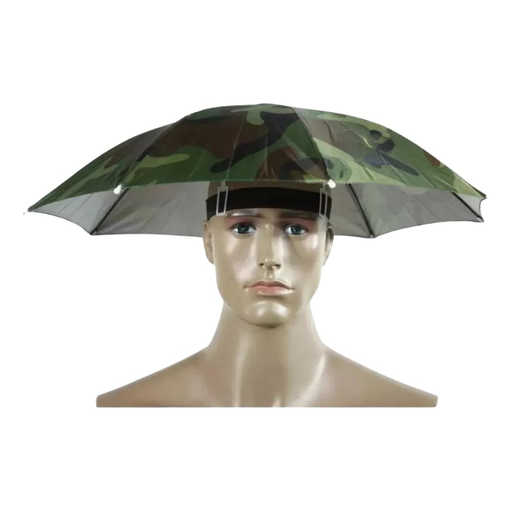 Guarda-sol Chuva De Cabeça Camuflado Pesca  (75 Cm Diâmetro)