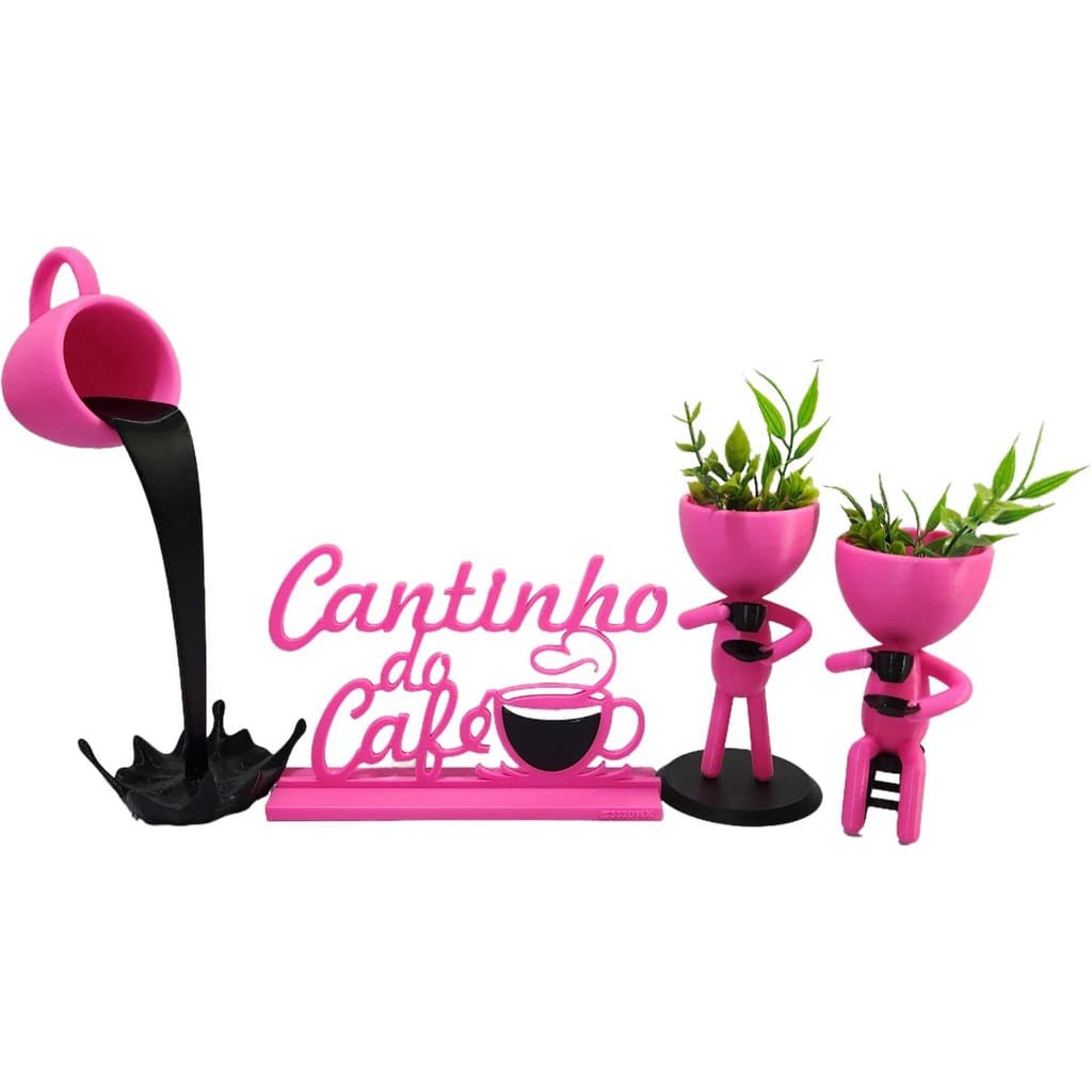 Cantinho do Café Vasos Bob plantas xícara flutuante decoração Rosa