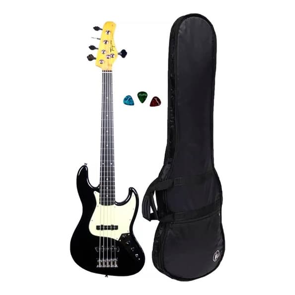 Contra Baixo Tw73 Preto Escala Escura 5 Cordas + Capa Luxo
