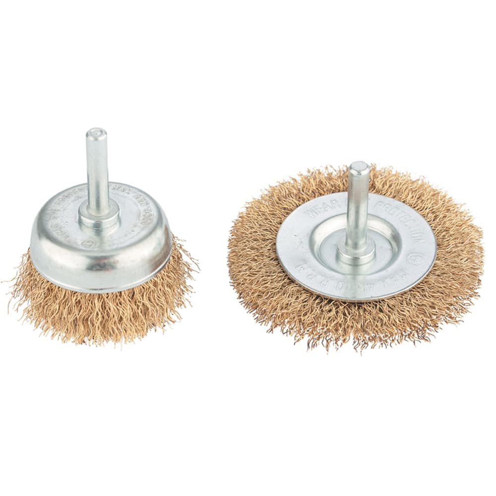 Jogo de Escova de Aço Circular Com Haste 1/4"- MTX