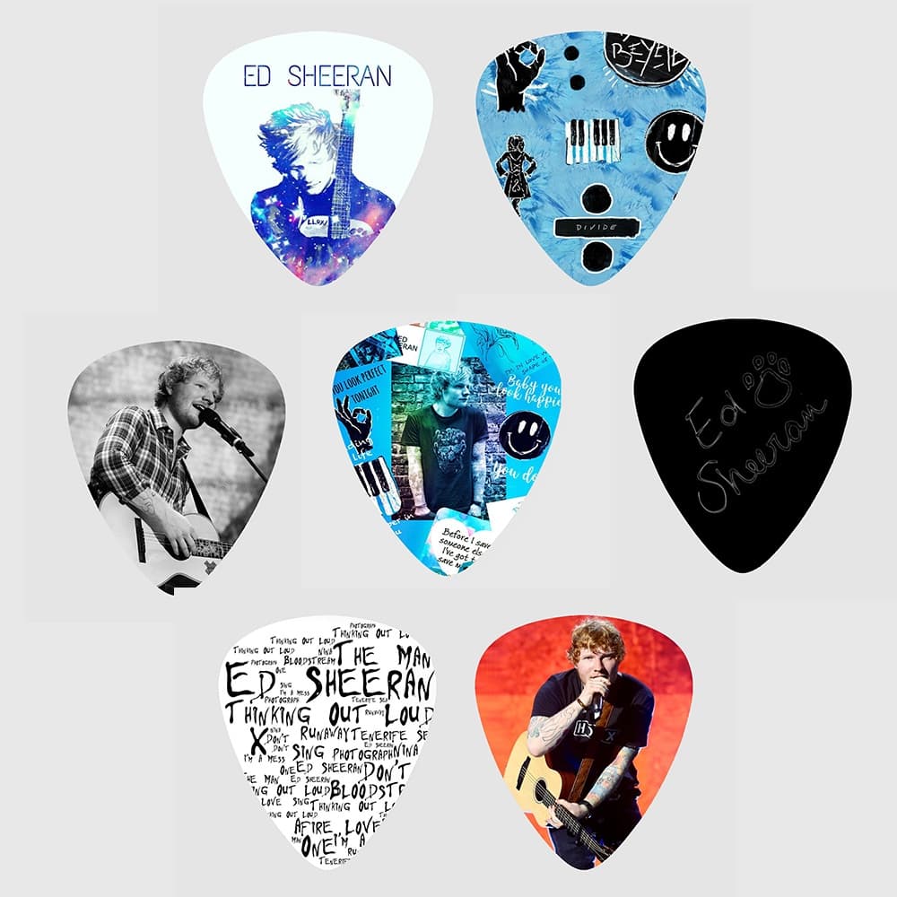20 Palhetas Ed Sheeran  para Violão, Ukulele e Guitarra Linha Premium