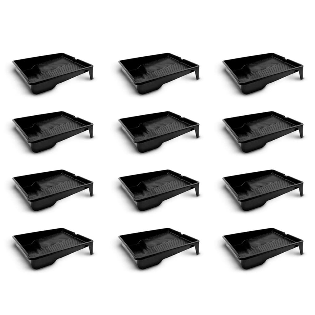 Kit 12 Bandeja Pintura Grande Preta 37cm x 30cm - Gerplast