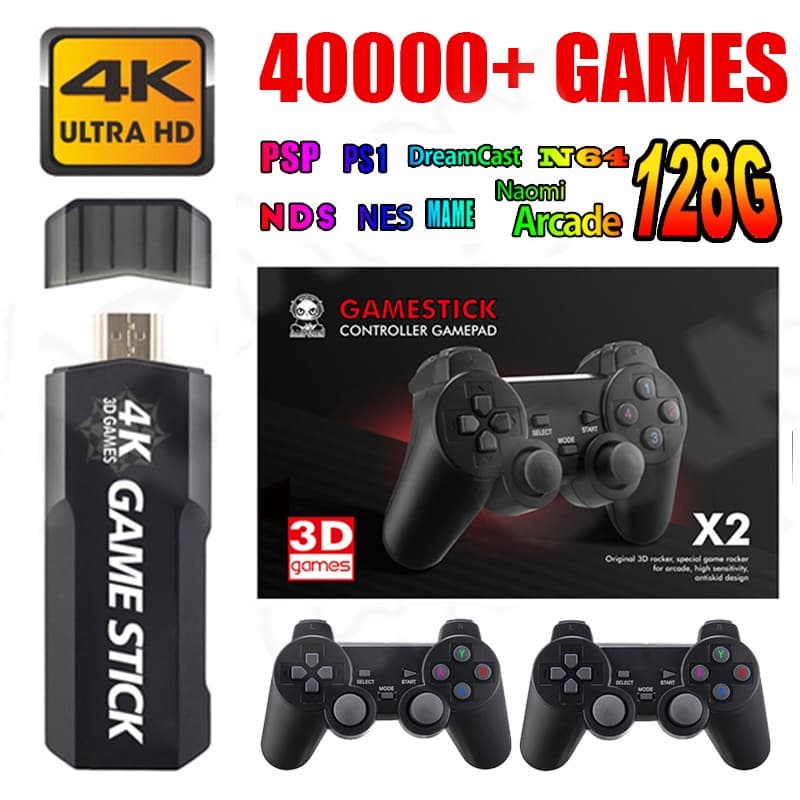 Vara De Jogo GD10 Console 40000 Jogos Controlador Duplo Portátil 40 Simuadores Para TV Consoles Retro Video Game