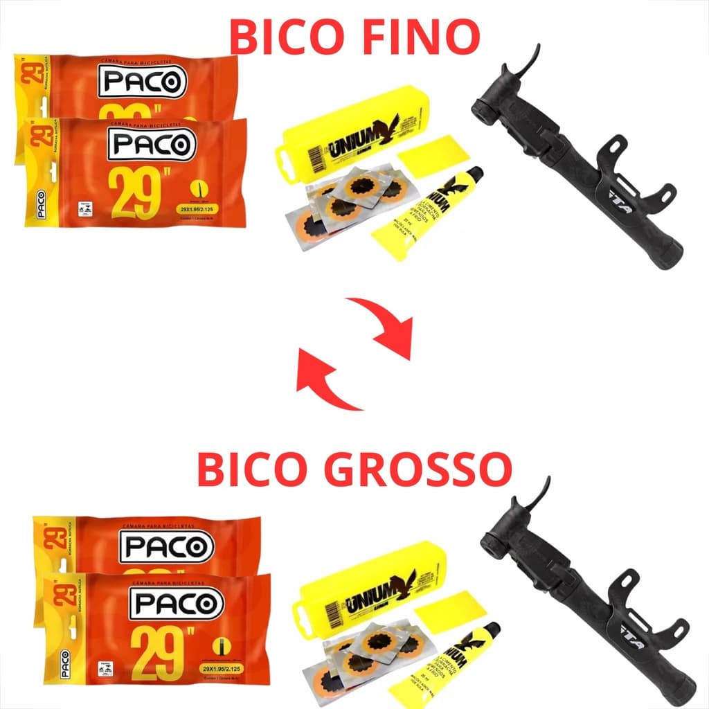 Kit Ferramentas Bike com Bomba Reparo Câmara de Ar Remendos Válvulas Presta e Schrader