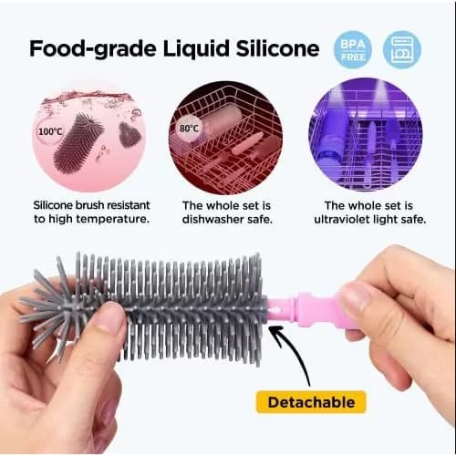 Kit De Viagem Para Limpeza De Mamadeira De Bebe Higienização