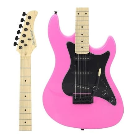 Guitarra Eletrica Strinberg  Sts100 Pk Rosa Strato Tilia