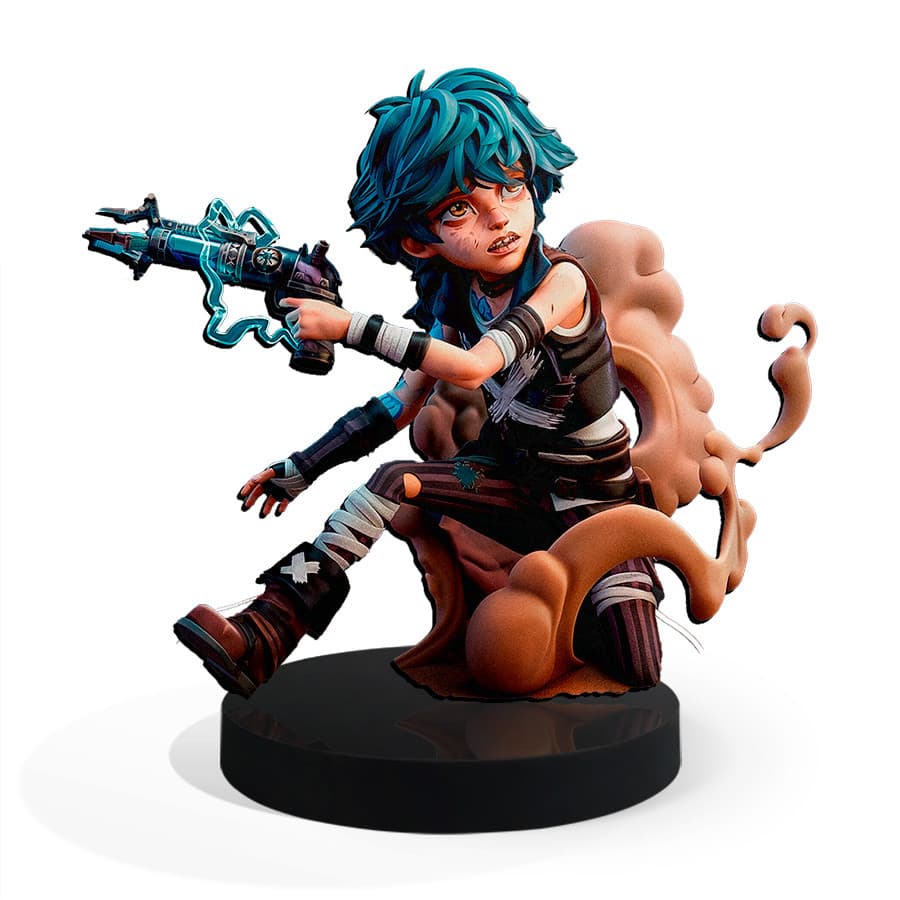Totem Pequeno Isha Atirando Arcane 7cm + Base