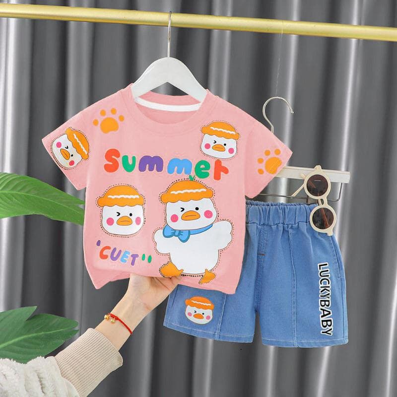 Conjunto De Roupas De Algodão Para Meninas KATUN Summer Duck , Últimas Idades De 1 A 6 Anos