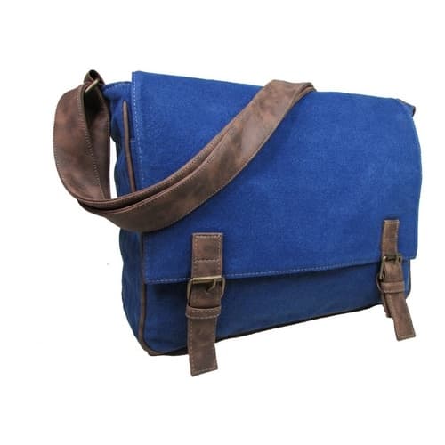 Bolsa Pasta Transversal Carteiro Notebook Laptop em Lona Masculino Feminino